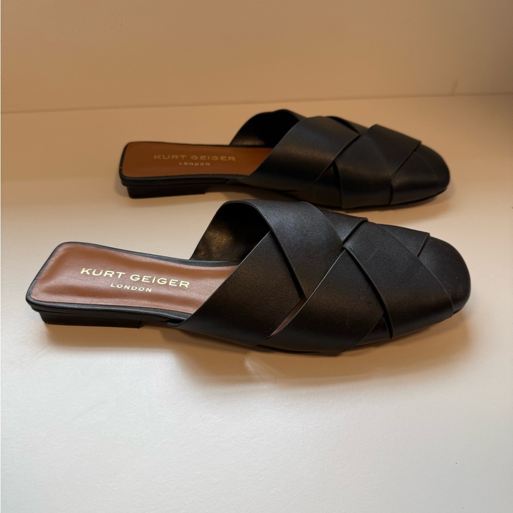 Kurt Geiger Black Braided Mules Size 40 - Picture 2 of 5